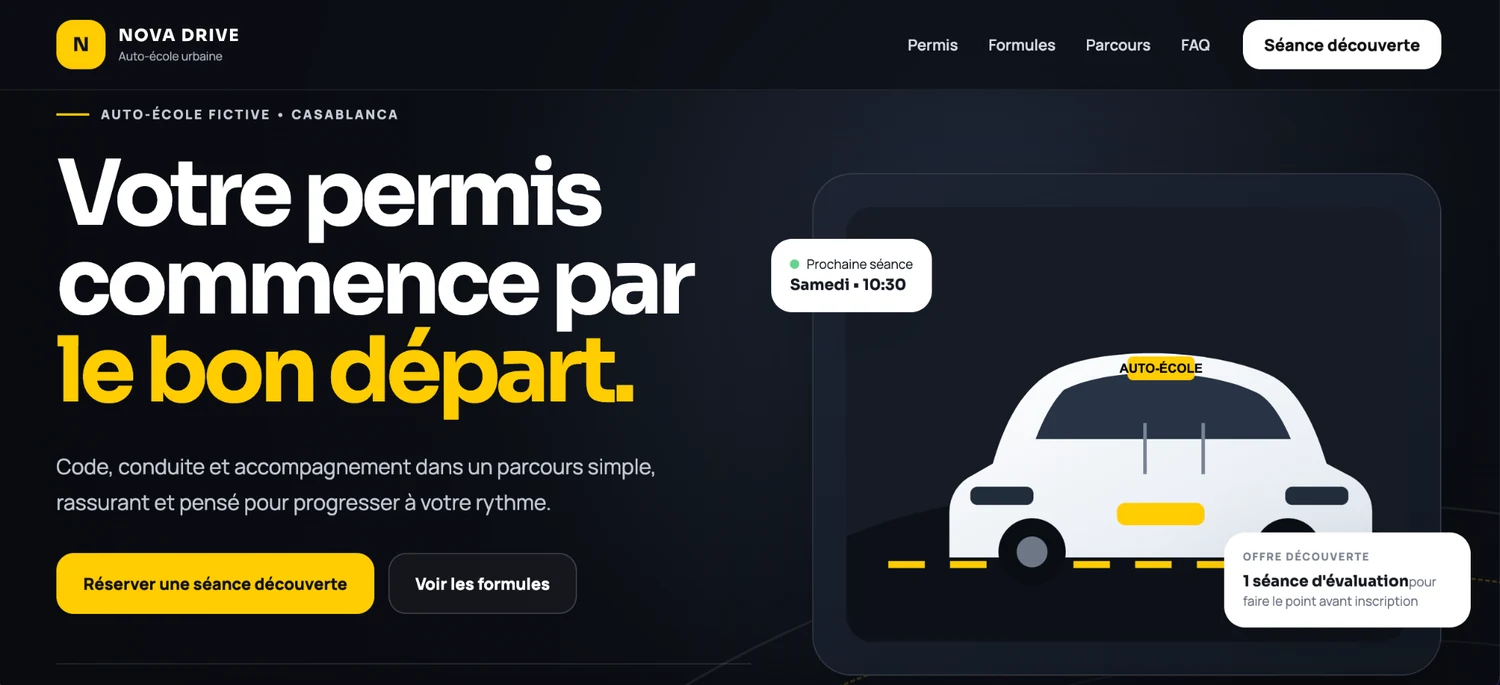 Version ordinateur — Auto-école