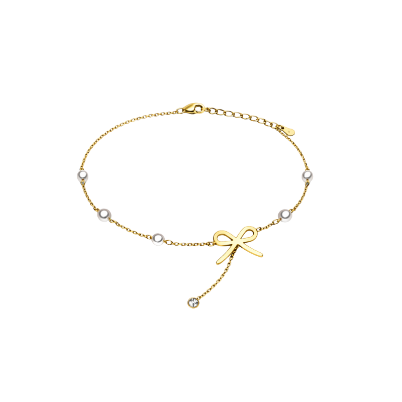 Délicate Bracelet nœud & perles – Gold