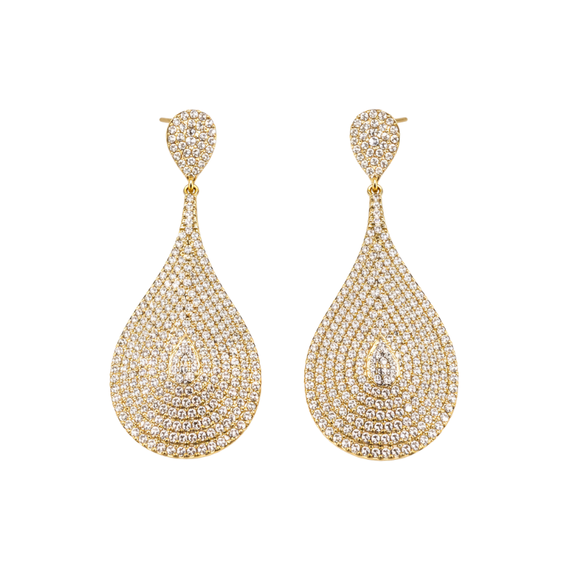 Éclat Boucles d’oreilles goutte – Gold Front .