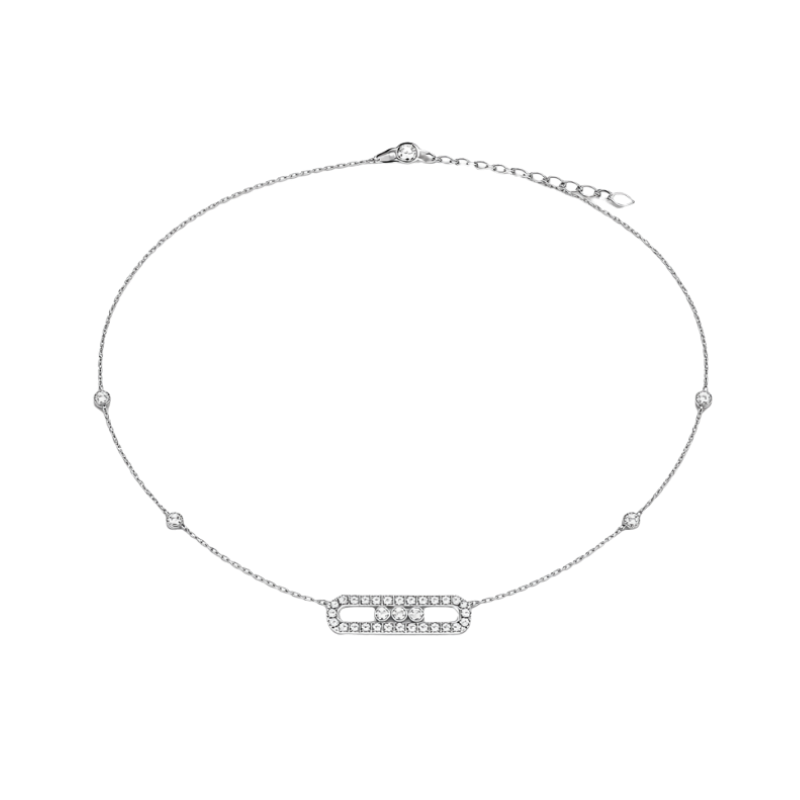 Équilibre Collier fin – Argent .