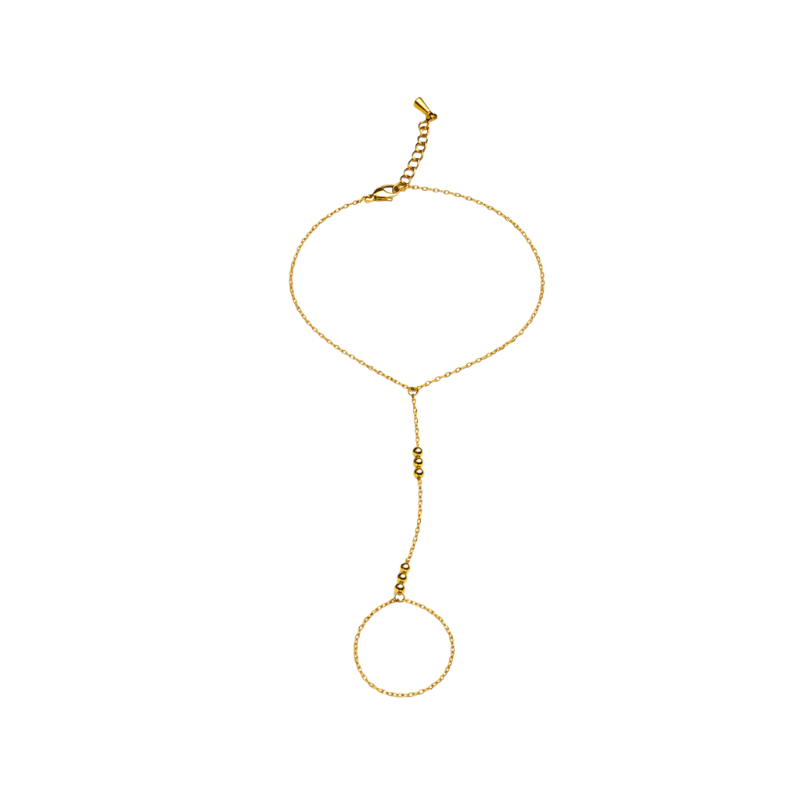 Lien Bracelet main – Gold – pierres