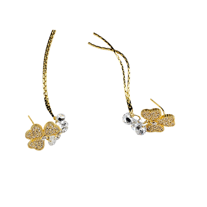 Singulière Boucles d’oreilles longues – Gold .